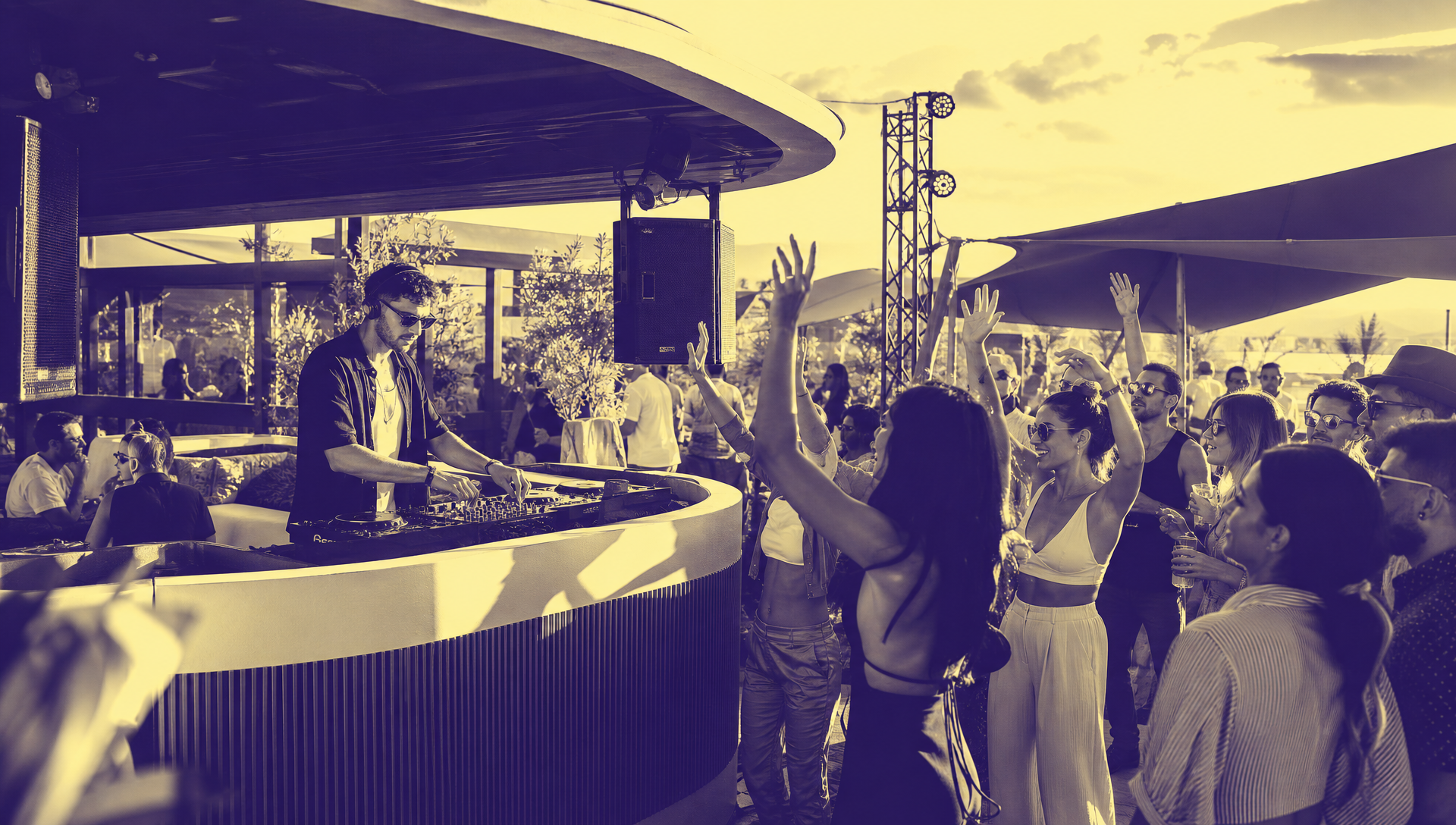 Energy building around the audience during a live Chaos Theory brand experience