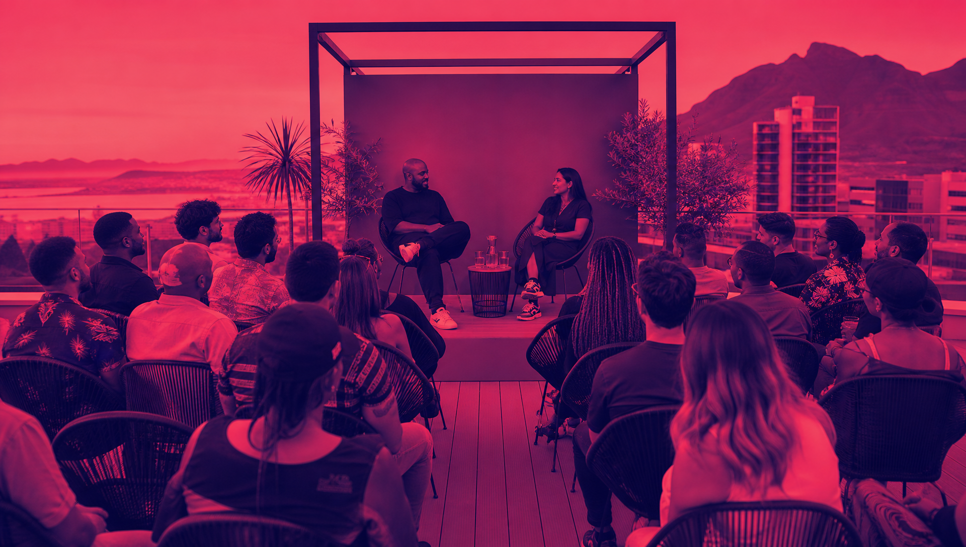 Small stage with big personality for a live brand experience
